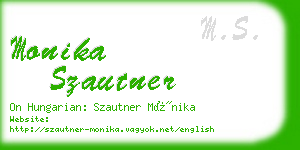 monika szautner business card